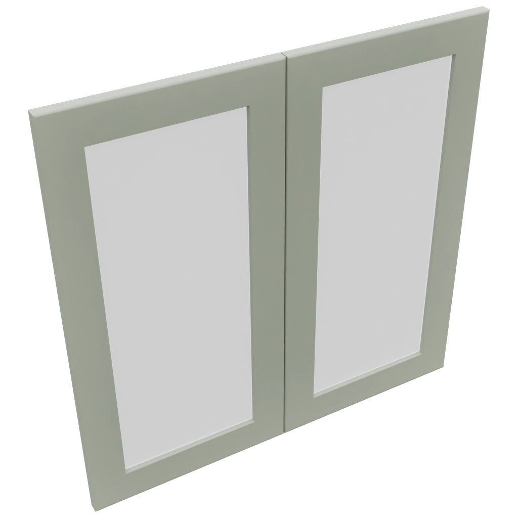 Fabuwood Galaxy Pistachio Green DS GDW3030 Wall Glass Door, Top View