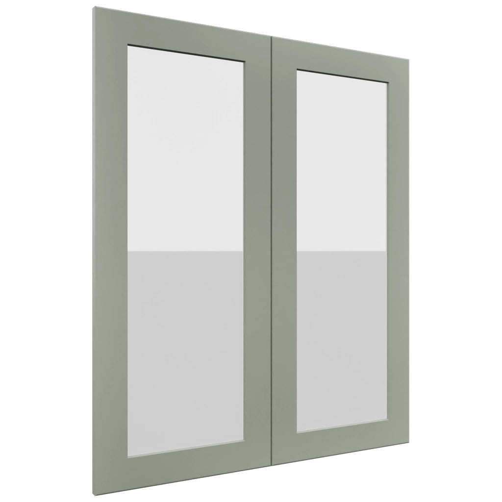 Fabuwood Galaxy Pistachio Green DS GDW3036 Wall Glass Door, Front View