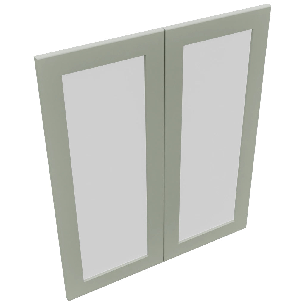 Fabuwood Galaxy Pistachio Green DS GDW3036 Wall Glass Door, Top View