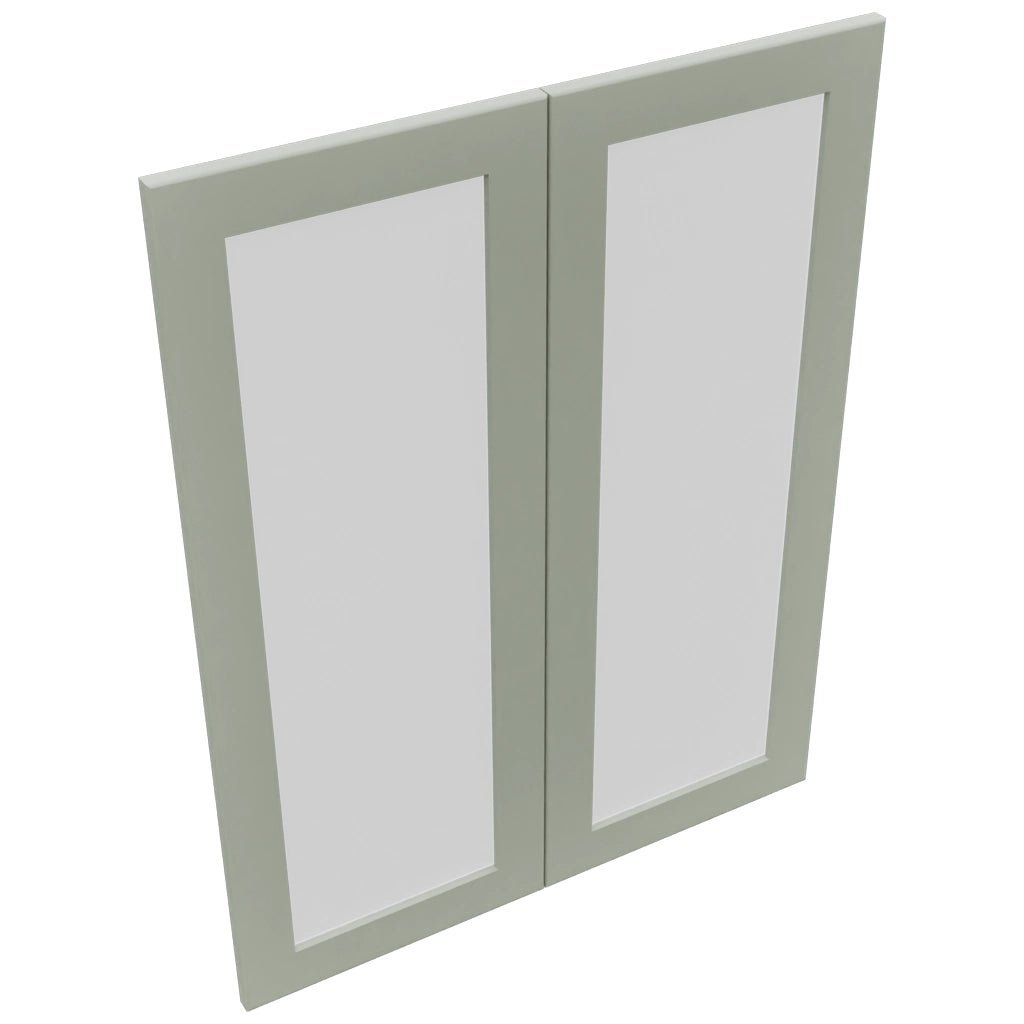 Fabuwood Galaxy Pistachio Green DS GDW3039 Wall Glass Door, Top View