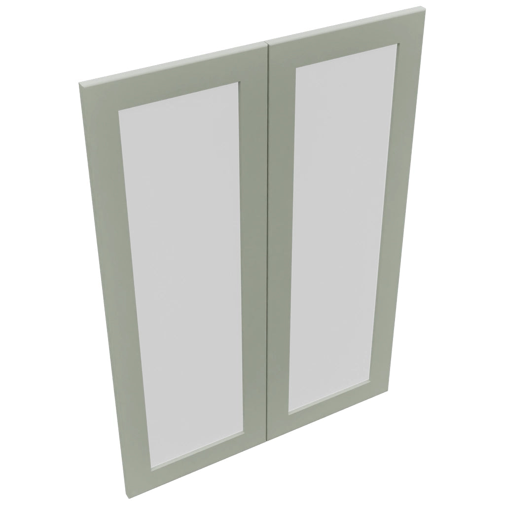 Fabuwood Galaxy Pistachio Green DS GDW3042 Wall Glass Door, Top View