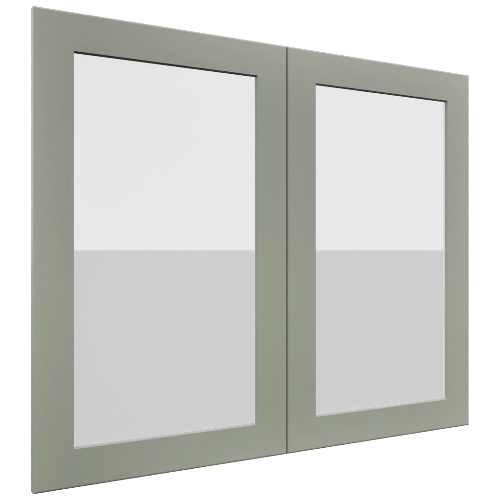 Fabuwood Galaxy Pistachio Green DS GDW3630 Wall Glass Door, Front View