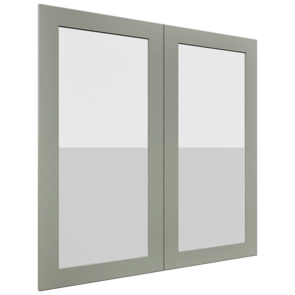 Fabuwood Galaxy Pistachio Green DS GDW3636 Wall Glass Door, Front View