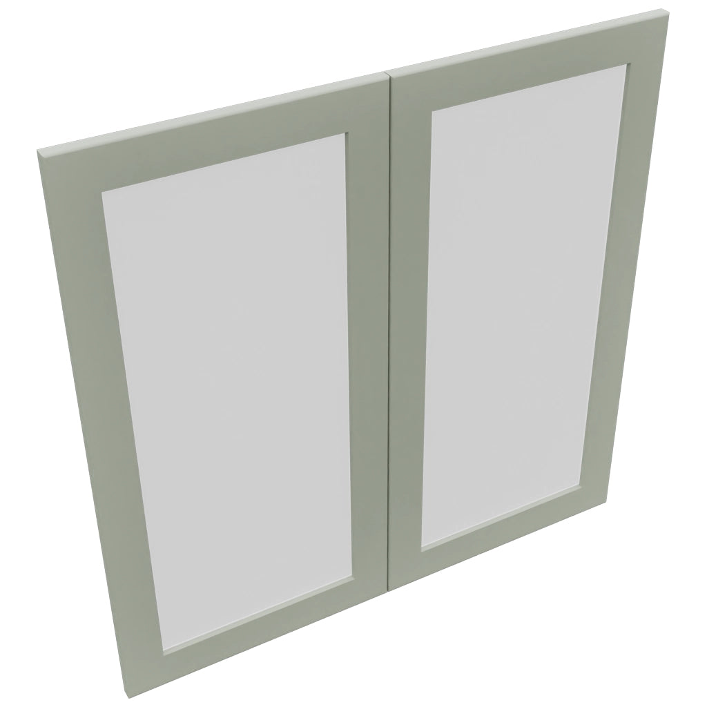 Fabuwood Galaxy Pistachio Green DS GDW3636 Wall Glass Door, Top View