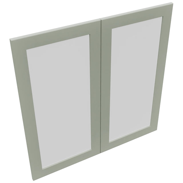 Fabuwood Galaxy Pistachio Green DS GDW3636 Wall Glass Door, Top View