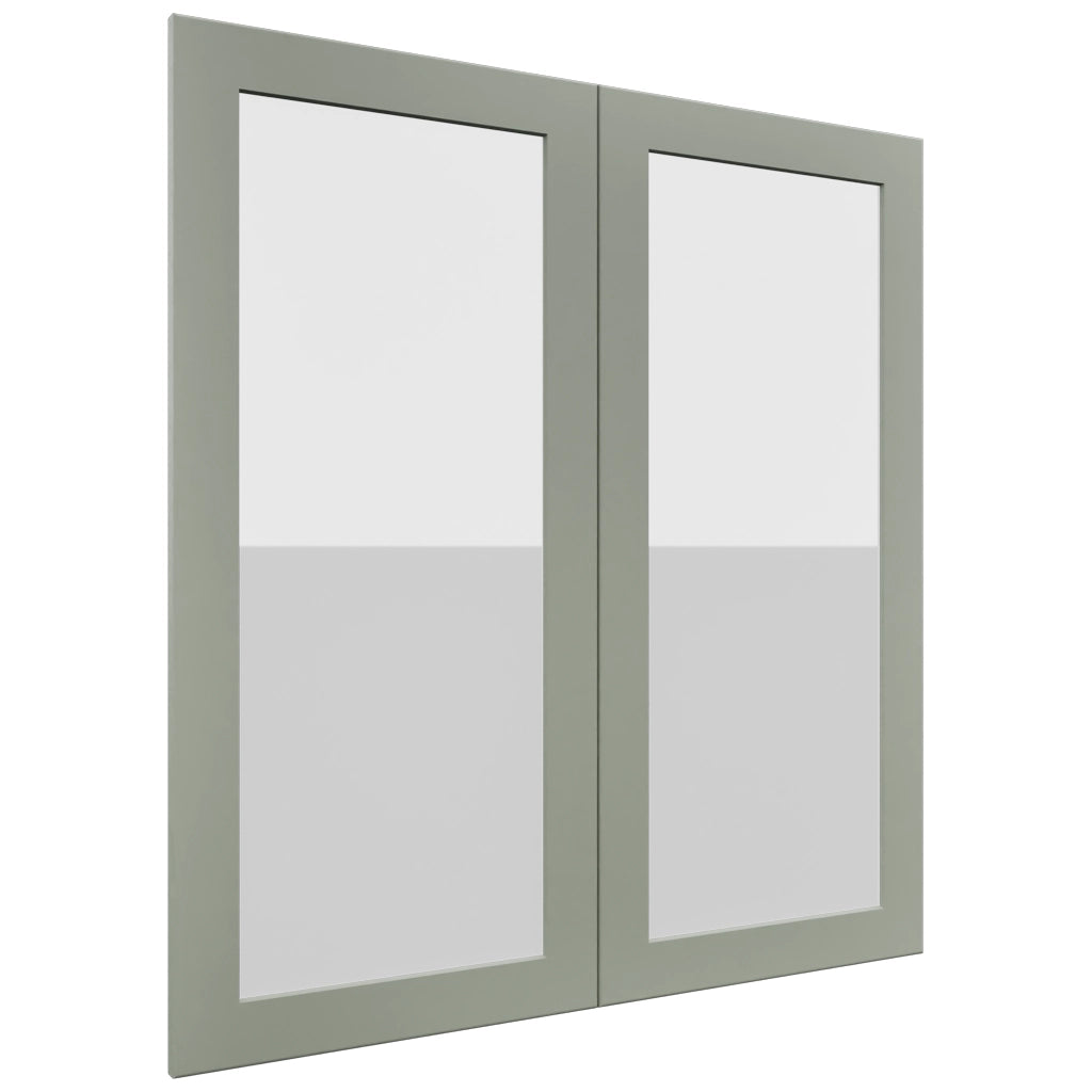 Fabuwood Galaxy Pistachio Green DS GDW3639 Wall Glass Door, Front View