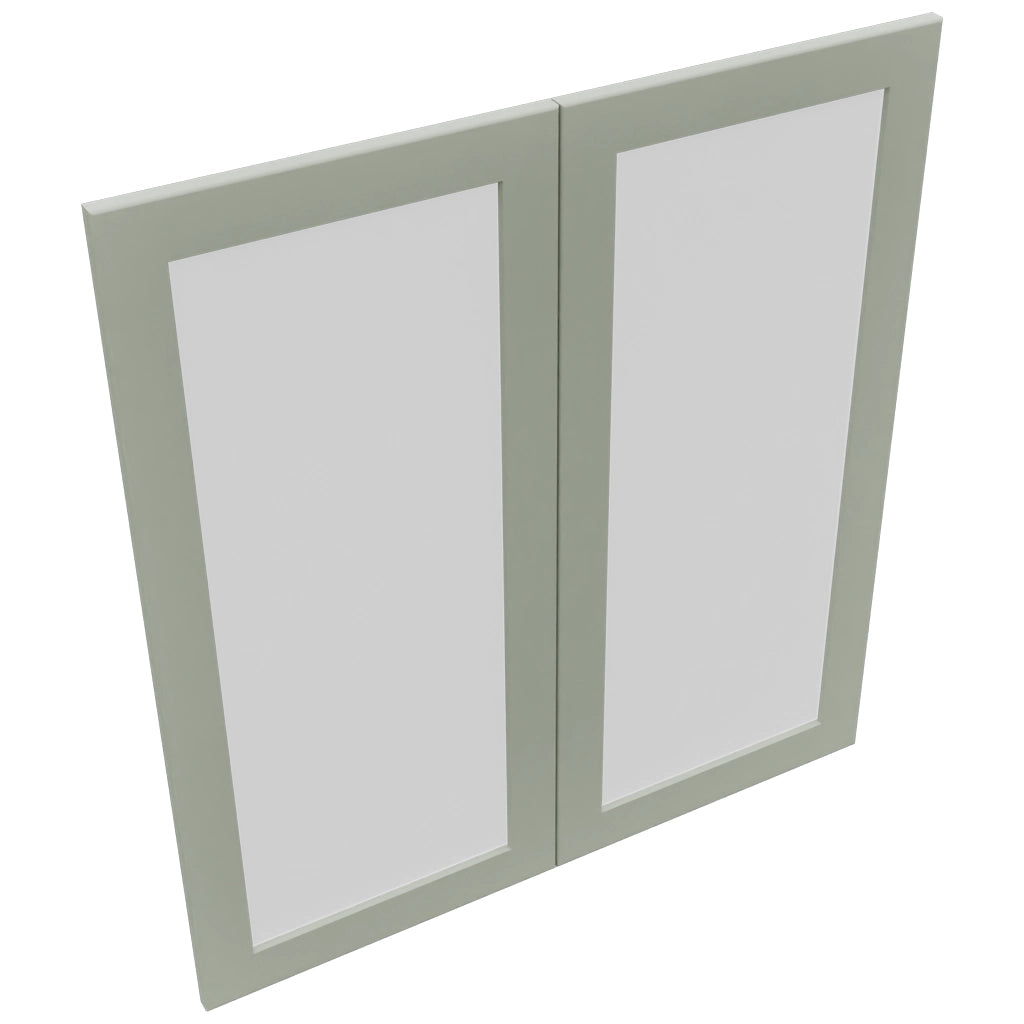 Fabuwood Galaxy Pistachio Green DS GDW3639 Wall Glass Door, Top View