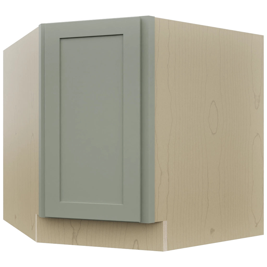 Fabuwood Galaxy Pistachio Green DSB36FD Base Corner Diagonal Sink Cabinet, Front View
