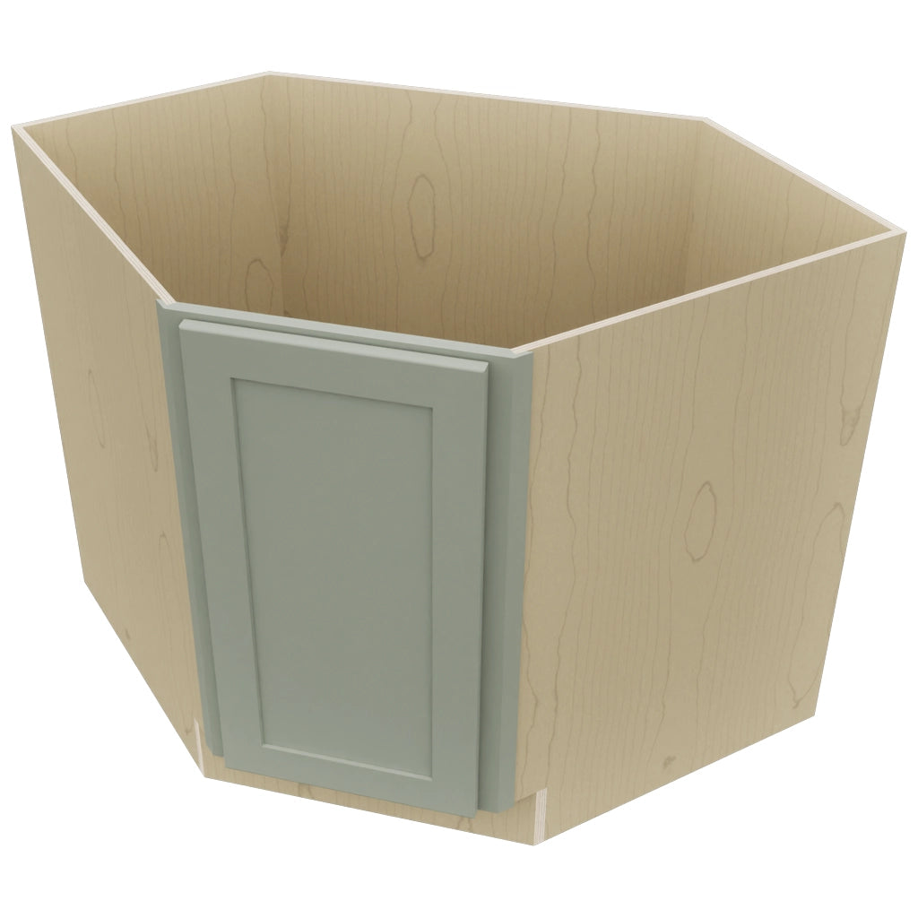 Fabuwood Galaxy Pistachio Green DSB36FD Base Corner Diagonal Sink Cabinet, Top View