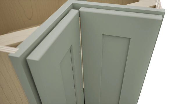 Fabuwood Galaxy Pistachio Green ERB33 Base Corner Easy Reach Cabinet, Detail View