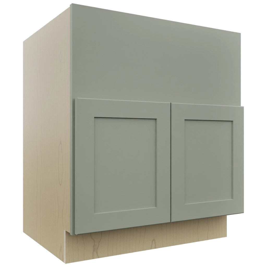 Fabuwood Galaxy Pistachio Green FS30 Base Farm Sink Cabinet, Front View