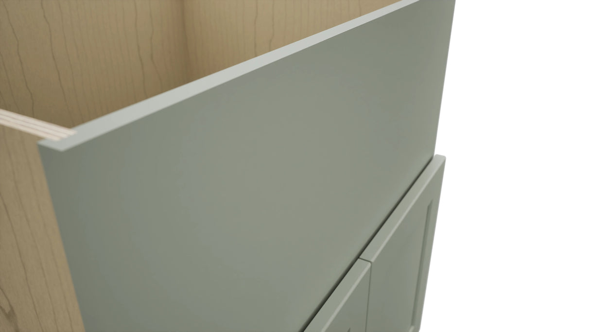 Fabuwood Galaxy Pistachio Green FS30 Base Farm Sink Cabinet, Detail View
