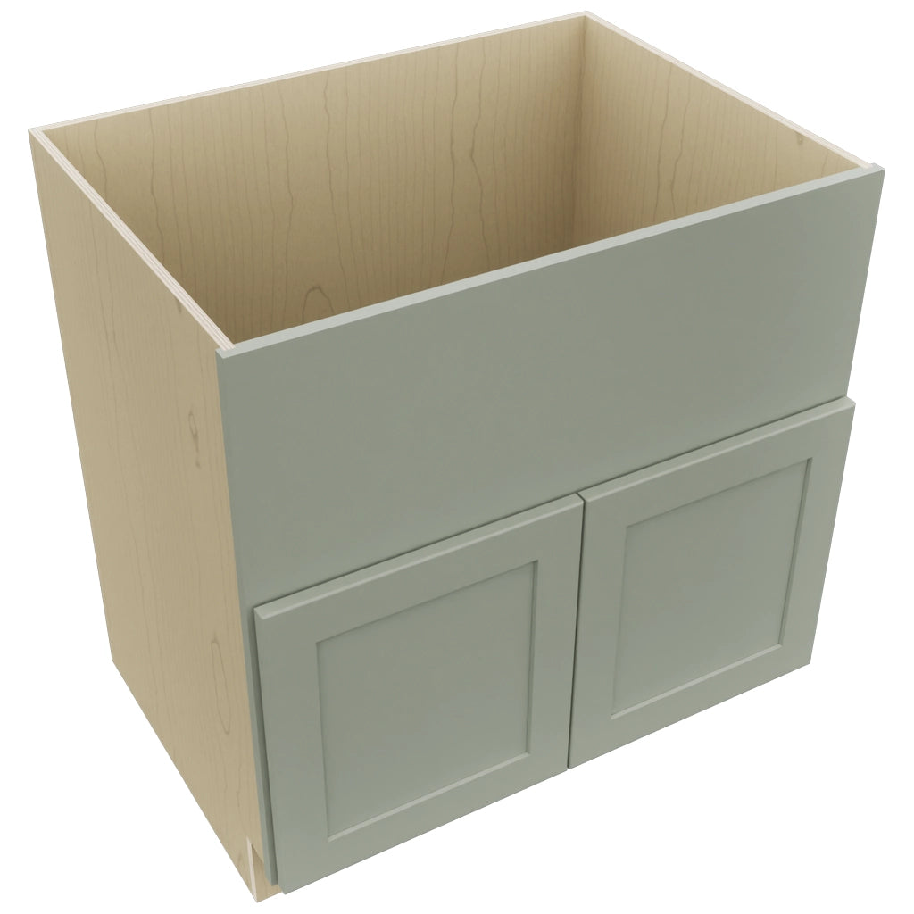 Fabuwood Galaxy Pistachio Green FS33 Base Farm Sink Cabinet, Top View