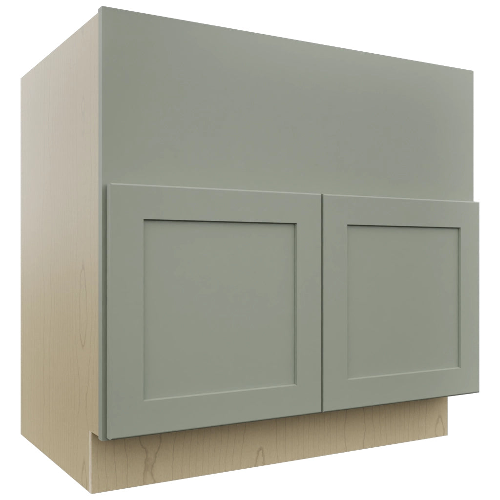 Fabuwood Galaxy Pistachio Green FS36 Base Farm Sink Cabinet, Front View