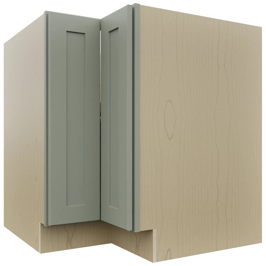 Fabuwood Galaxy Pistachio Green LSB33 Base Corner Lazy Susan Cabinet, Front View