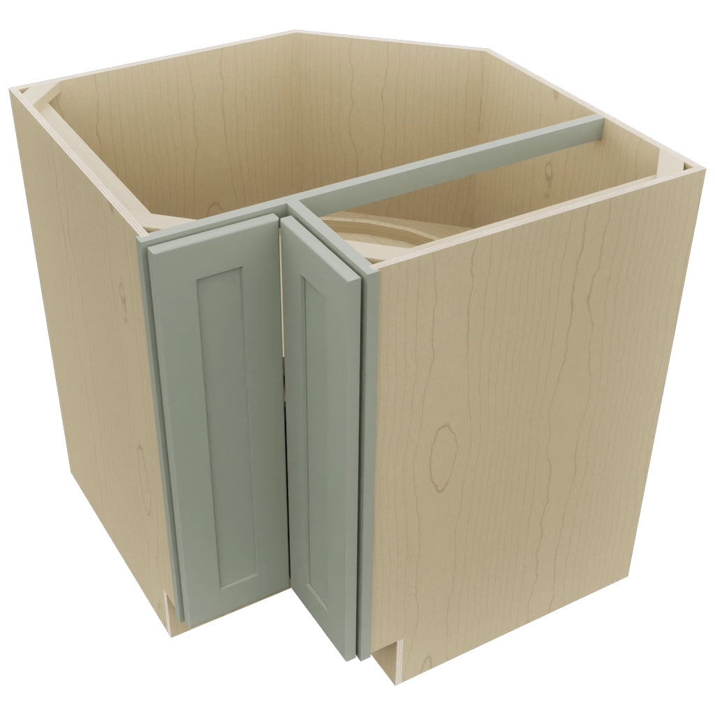 Fabuwood Galaxy Pistachio Green LSB33 Base Corner Lazy Susan Cabinet, Top View