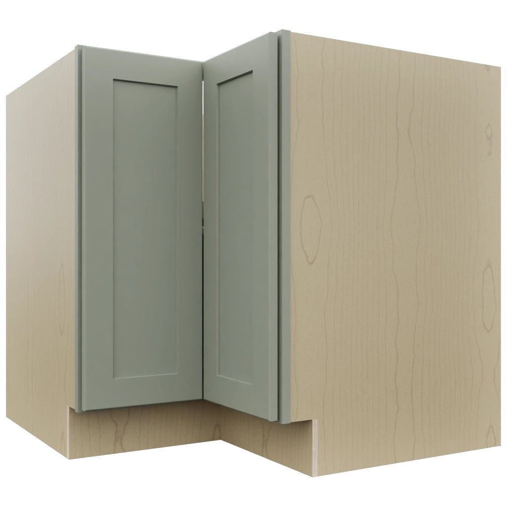 Fabuwood Galaxy Pistachio Green LSB36 Base Corner Lazy Susan Cabinet, Front View