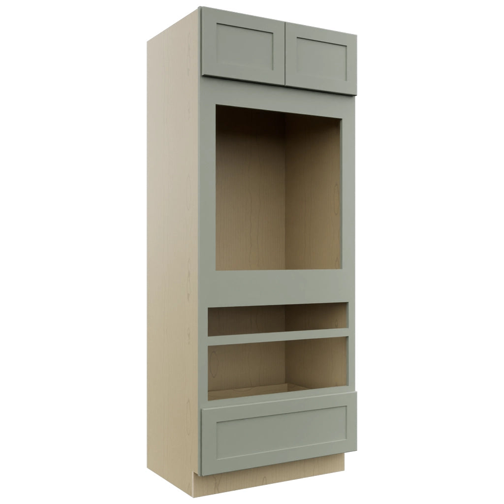 Fabuwood Galaxy Pistachio Green OC3384D Tall Oven Cabinet Double, Front View