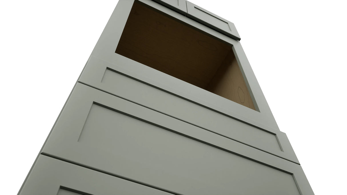 Fabuwood Galaxy Pistachio Green OC3384S Tall Oven Cabinet Single, Detail View