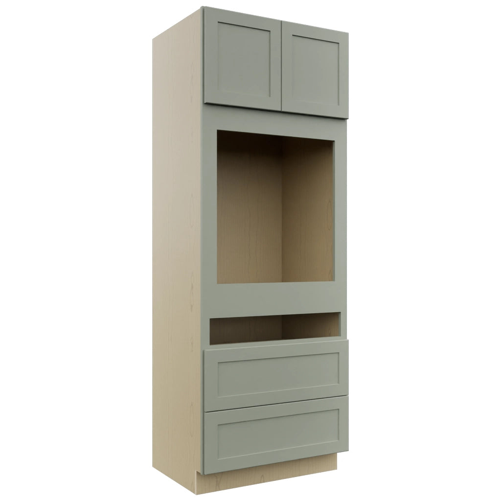 Fabuwood Galaxy Pistachio Green OC3390C Tall Oven Cabinet Combo, Front View