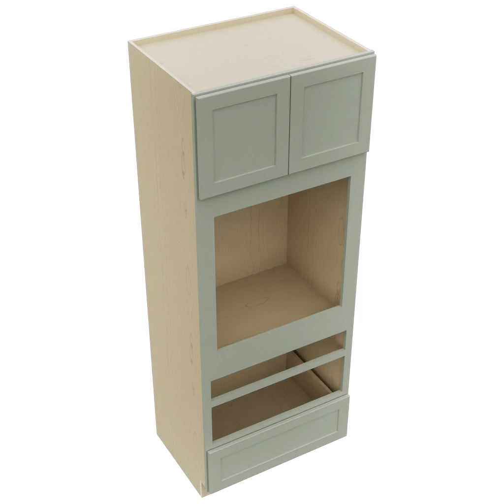 Fabuwood Galaxy Pistachio Green OC3390D Tall Oven Cabinet Double, Top View