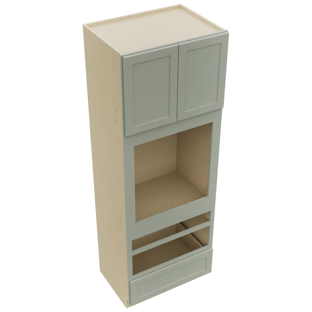 Fabuwood Galaxy Pistachio Green OC3396D Tall Oven Cabinet Double, Top View