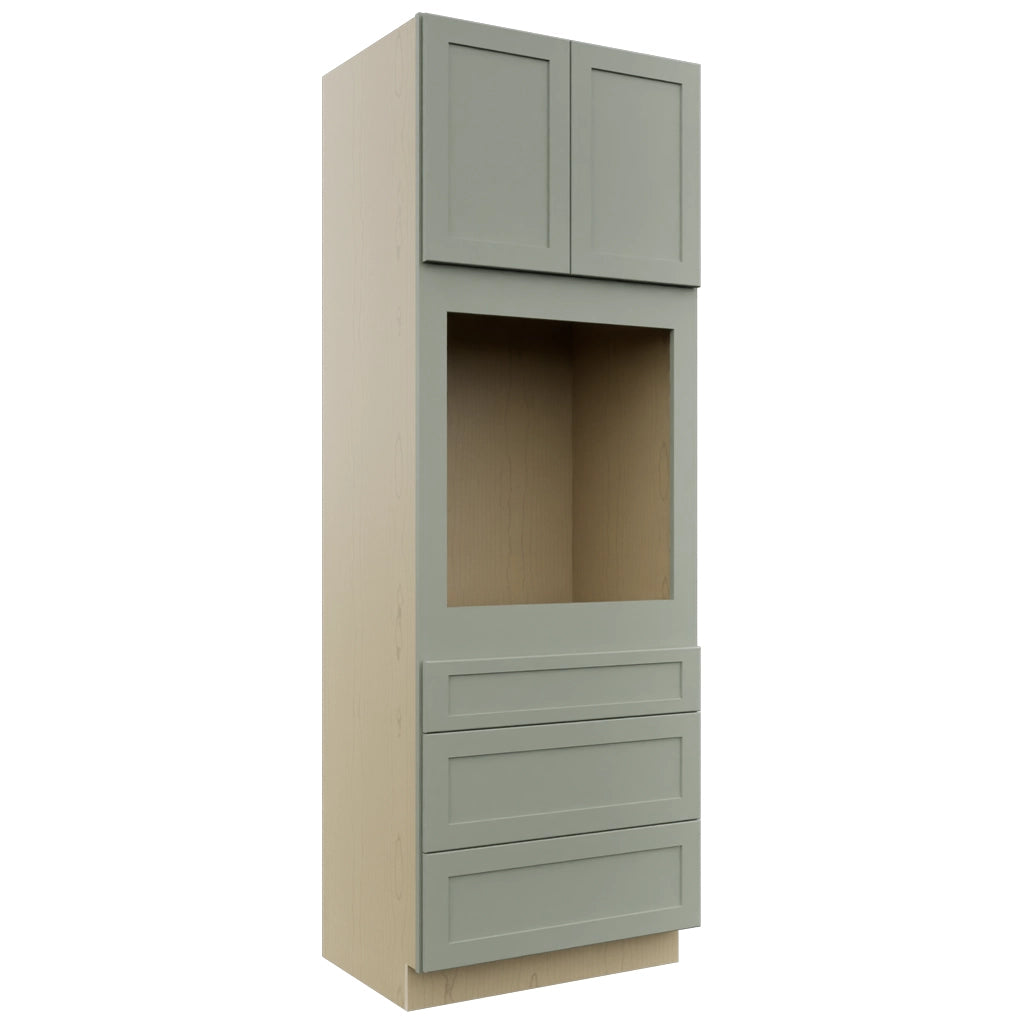 Fabuwood Galaxy Pistachio Green OC3396S Tall Oven Cabinet Single, Front View