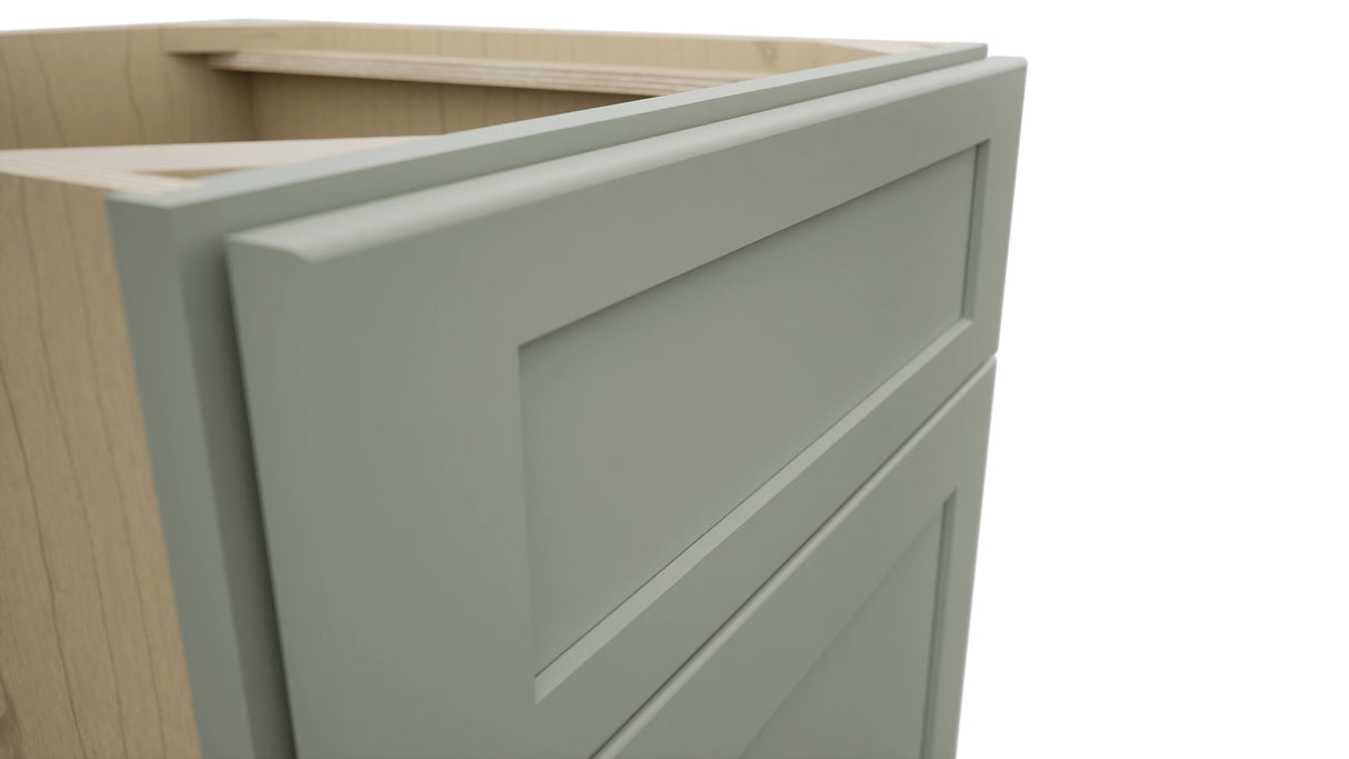 Fabuwood Galaxy Pistachio Green SB21 Base Sink Cabinet, Detail View