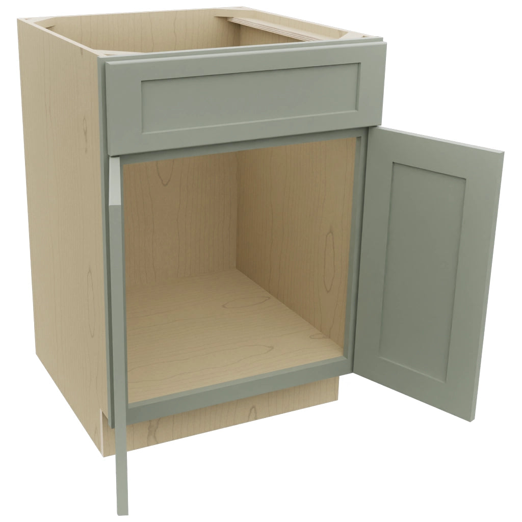 Fabuwood Galaxy Pistachio Green SB24 Base Sink Cabinet, Open View
