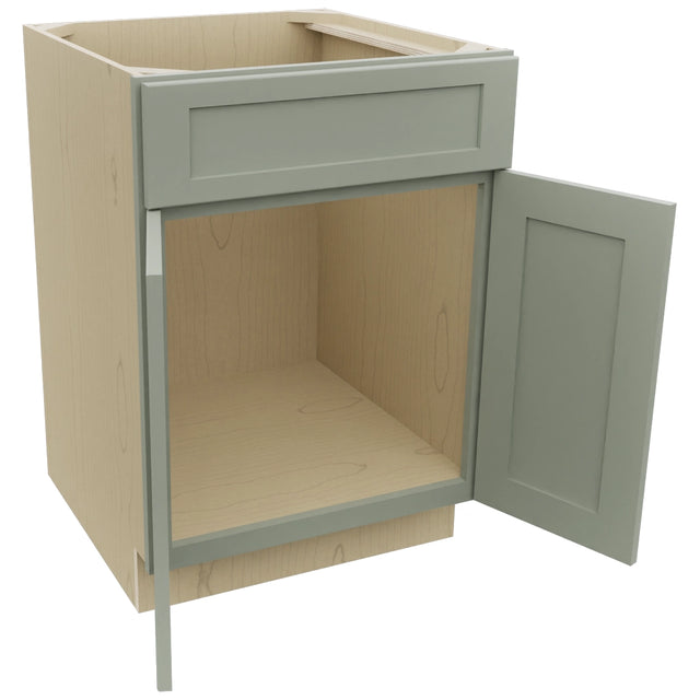 Fabuwood Galaxy Pistachio Green SB24 Base Sink Cabinet, Open View