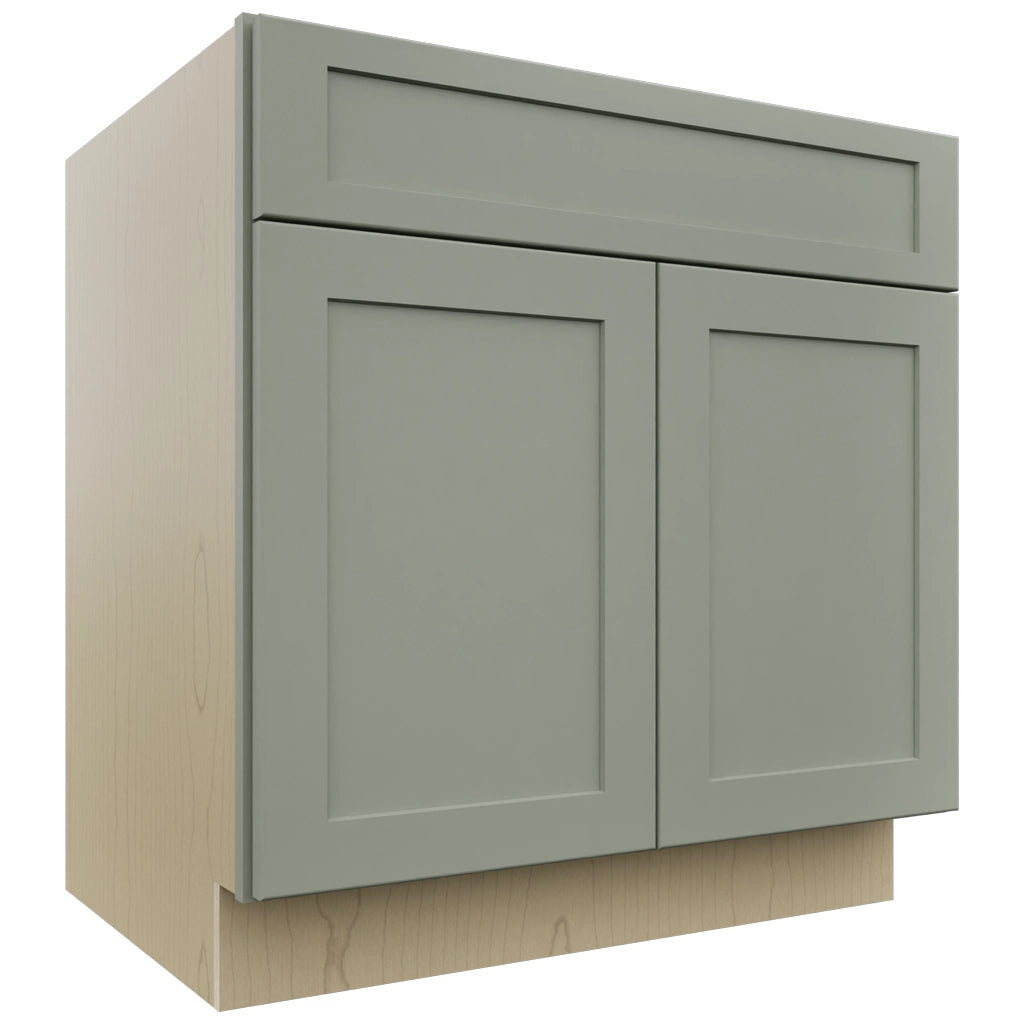 Fabuwood Galaxy Pistachio Green SB33SDF Base Sink Cabinet, Front View