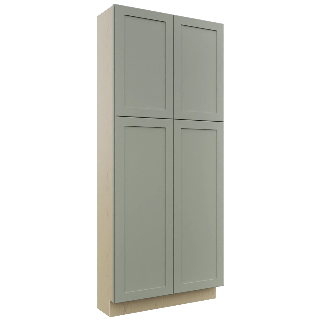 Fabuwood Galaxy Pistachio Green TP361284 Tall Pantry Cabinet, Front View