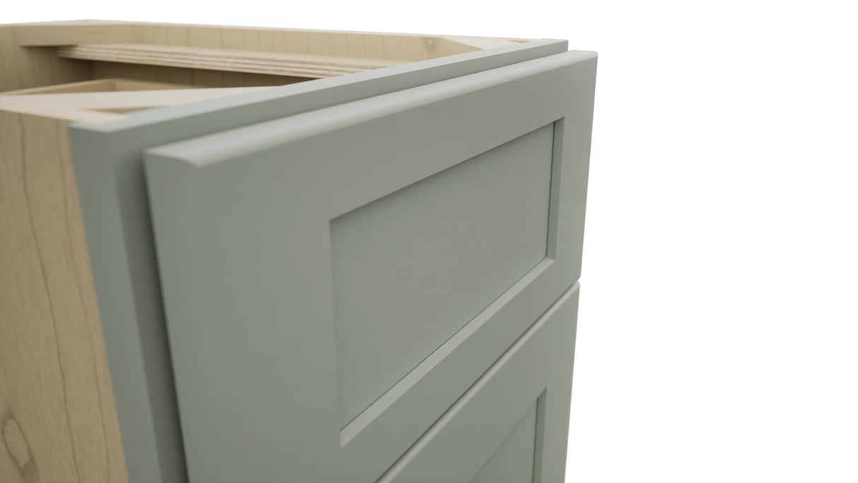 Fabuwood Galaxy Pistachio Green VB15-34 Vanity Base Standard Cabinet, Detail View
