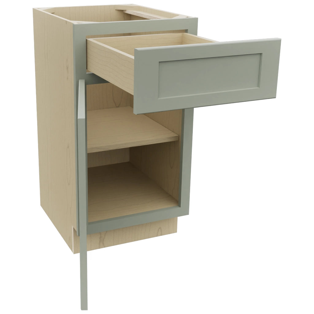 Fabuwood Galaxy Pistachio Green VB18-34 Vanity Base Standard Cabinet, Open View