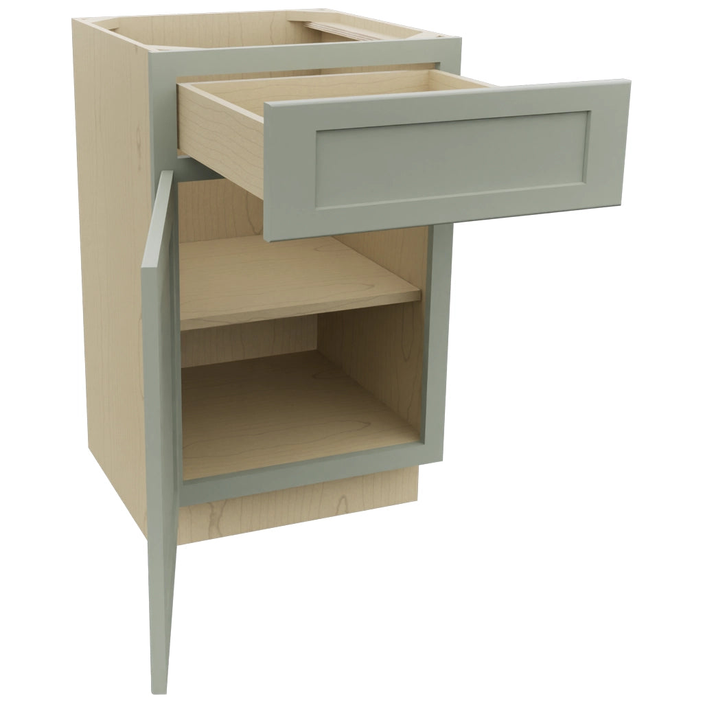 Fabuwood Galaxy Pistachio Green VB21-34 Vanity Base Standard Cabinet, Open View