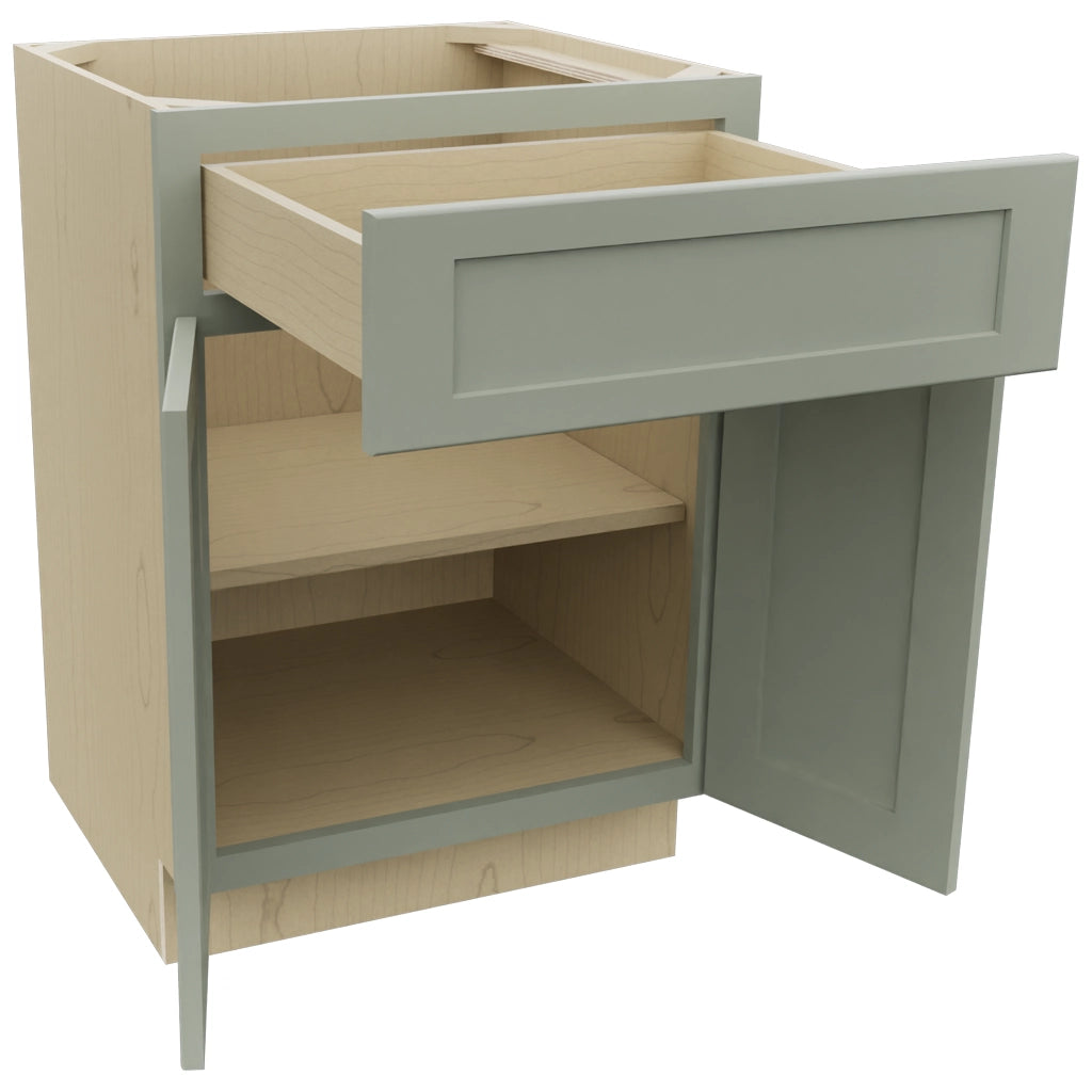 Fabuwood Galaxy Pistachio Green VB24-34 Vanity Base Standard Cabinet, Open View