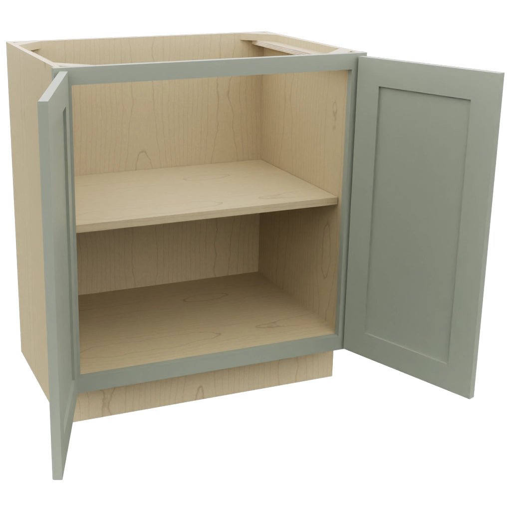 Fabuwood Galaxy Pistachio Green VB30FD Vanity Base Full Height Cabinet, Open View