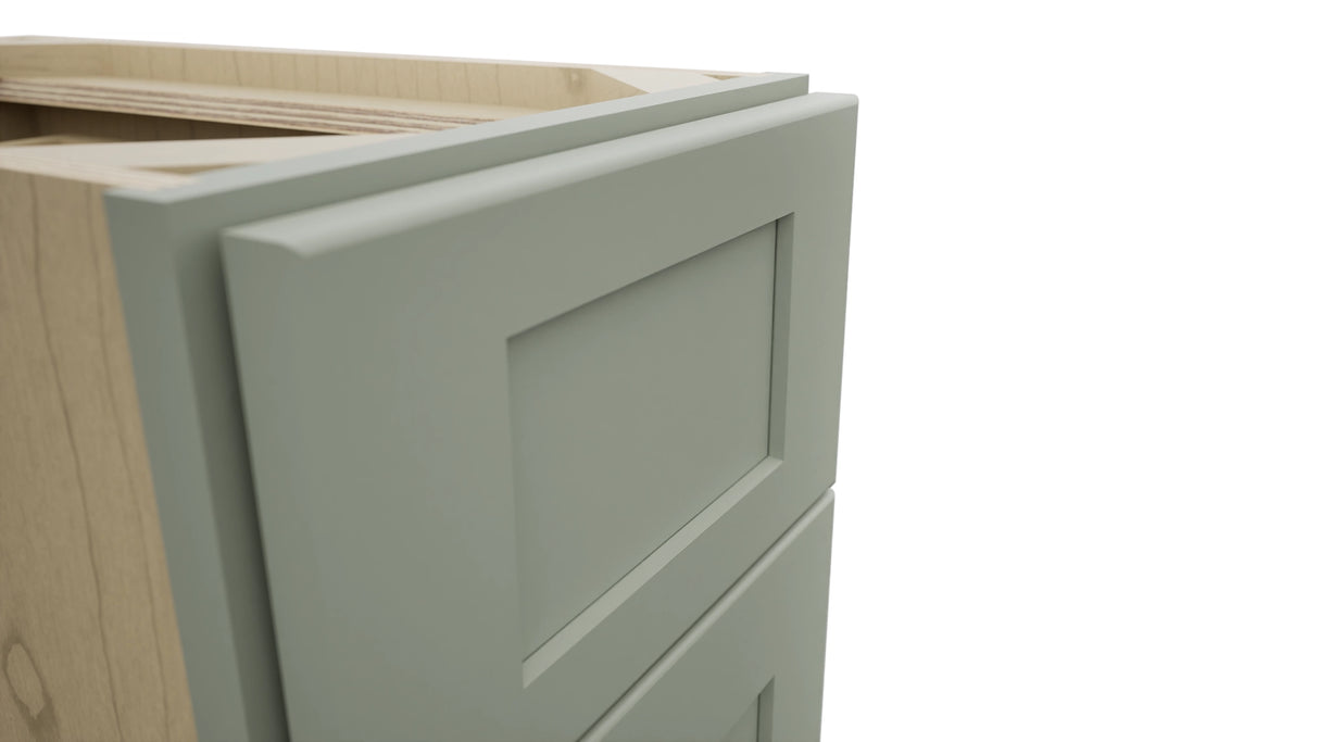 Fabuwood Galaxy Pistachio Green VDB12-34 Vanity Drawer Cabinet, Detail View