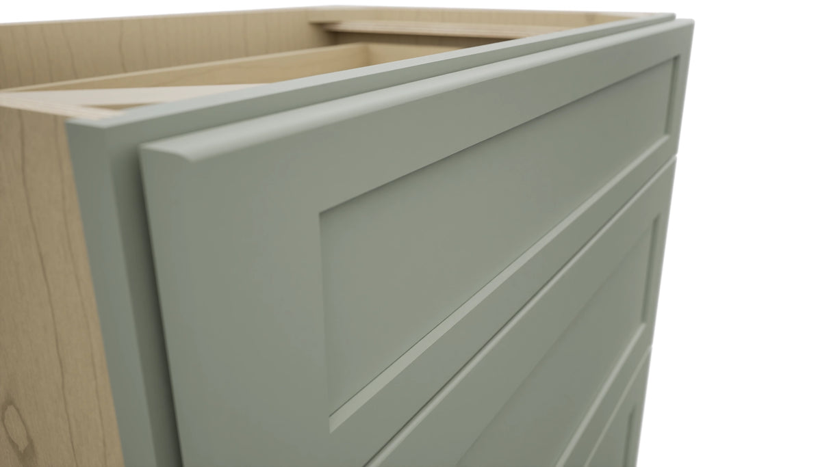 Fabuwood Galaxy Pistachio Green VDB33-34 Vanity Drawer Cabinet, Detail View