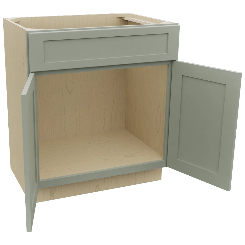 Fabuwood Galaxy Pistachio Green VSB30-34 Vanity Sink Cabinet, Open View