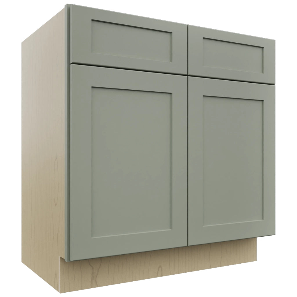 Fabuwood Galaxy Pistachio Green VSB33-34 Vanity Sink Cabinet, Front View