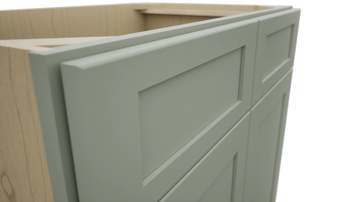 Fabuwood Galaxy Pistachio Green VSB33-34 Vanity Sink Cabinet, Detail View