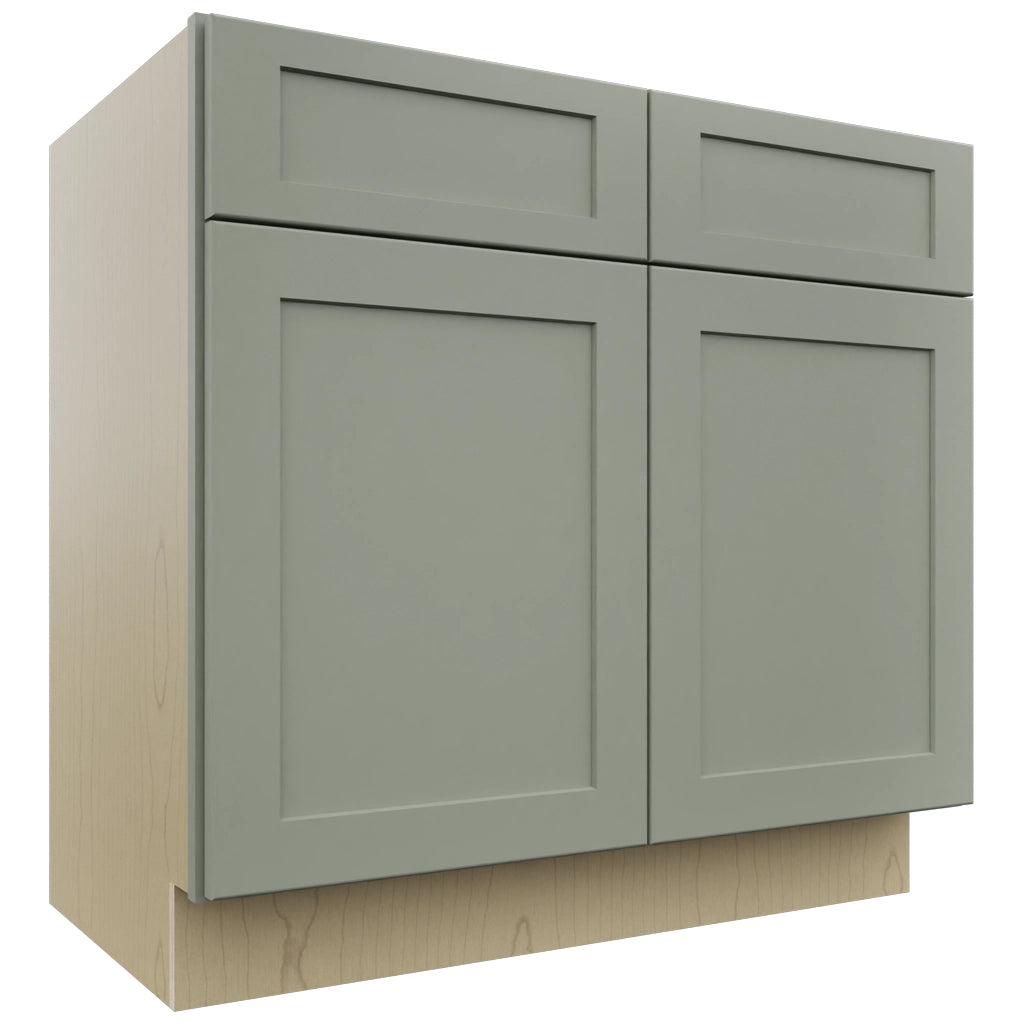 Fabuwood Galaxy Pistachio Green VSB36-34 Vanity Sink Cabinet, Front View