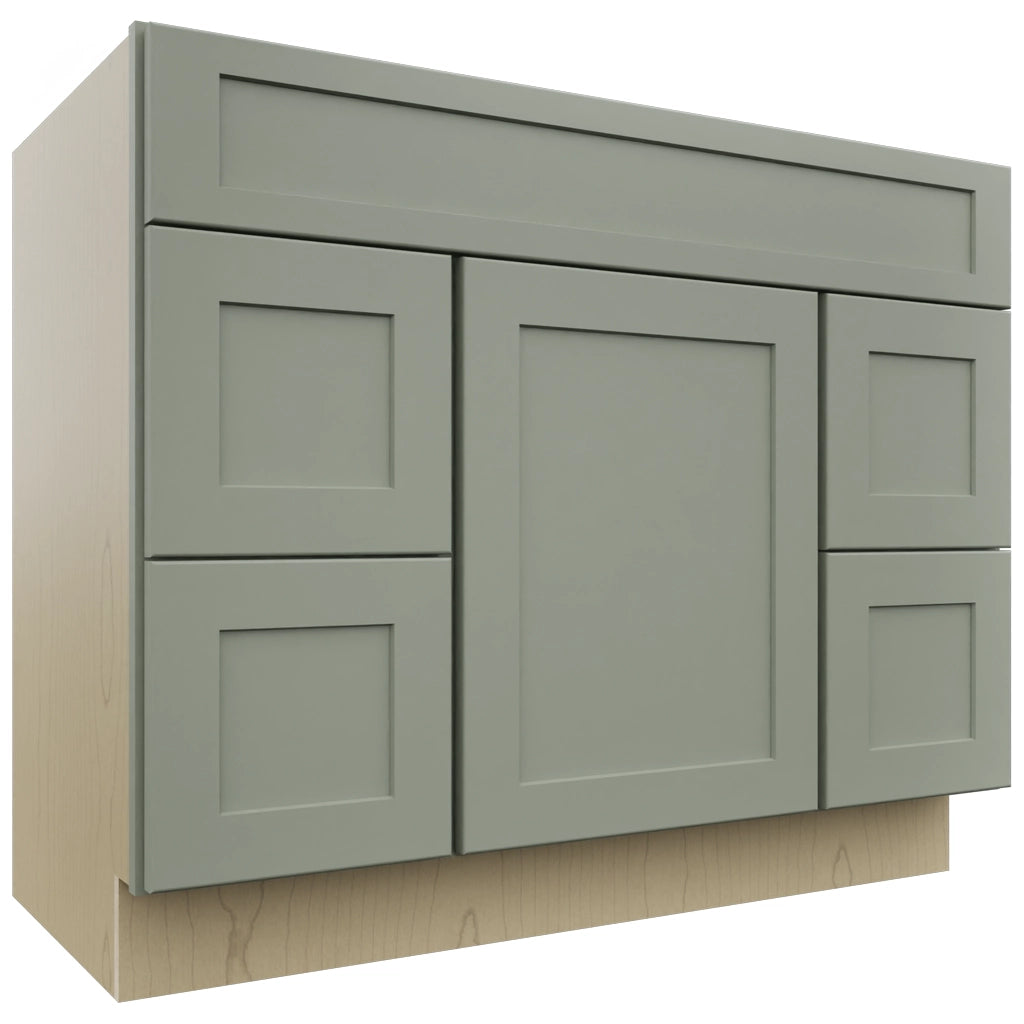 Fabuwood Galaxy Pistachio Green VSD30DL Vanity Combo Cabinet, Front View