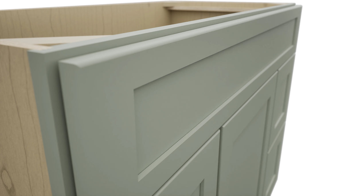 Fabuwood Galaxy Pistachio Green VSD30DL Vanity Combo Cabinet, Detail View