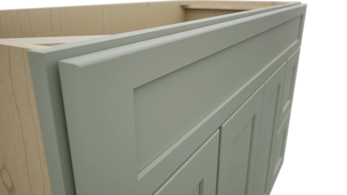 Fabuwood Galaxy Pistachio Green VSD30DR Vanity Combo Cabinet, Detail View