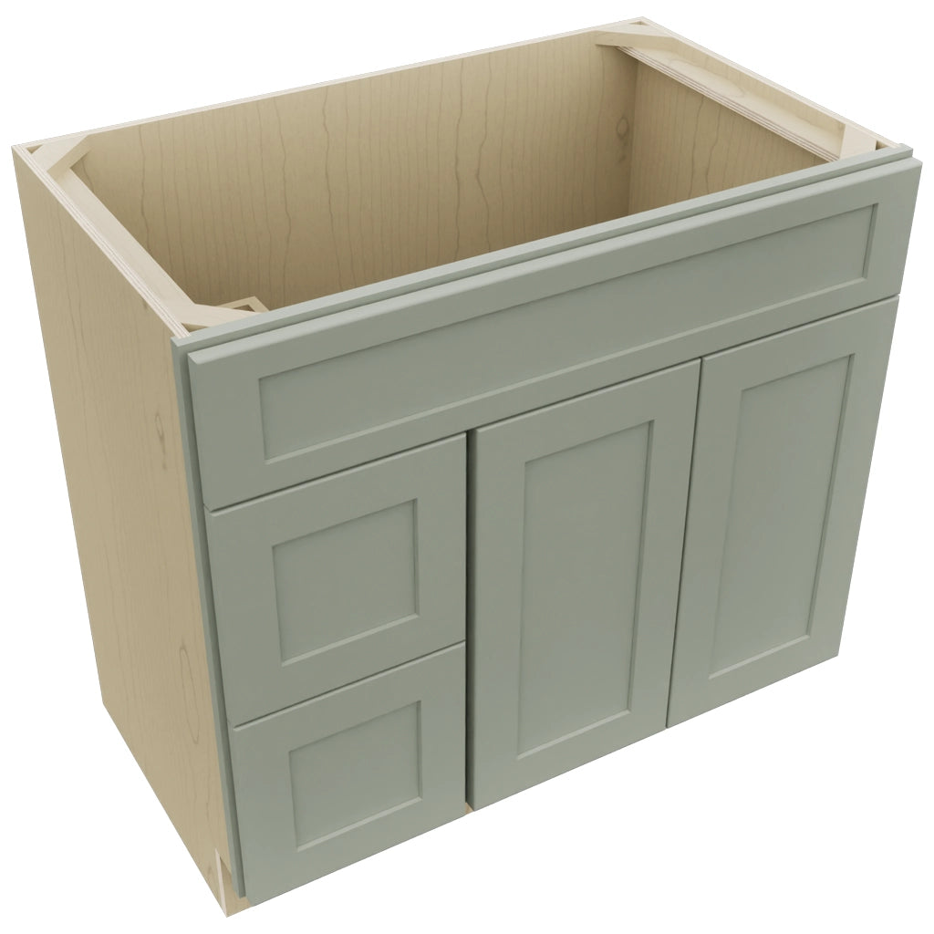 Fabuwood Galaxy Pistachio Green VSD42 Vanity Combo Cabinet, Top View