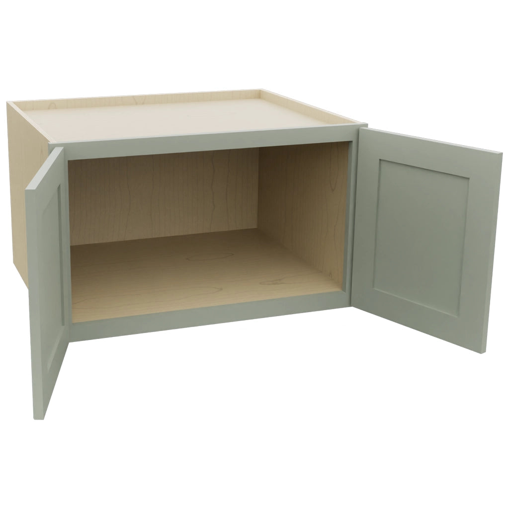 Fabuwood Galaxy Pistachio Green W301824 Wall Deep Cabinet, Open View