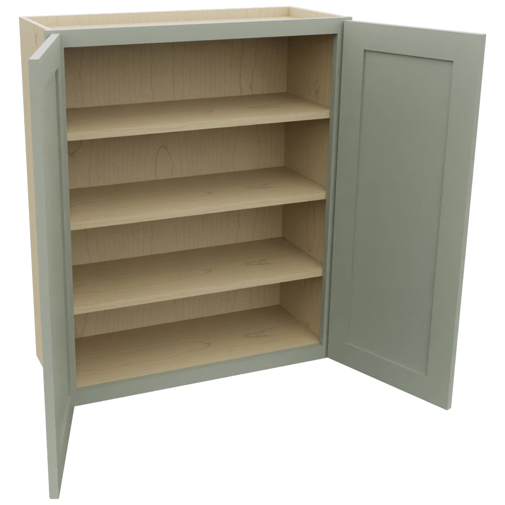 Fabuwood Galaxy Pistachio Green W3036 Wall Standard Cabinet, Open View