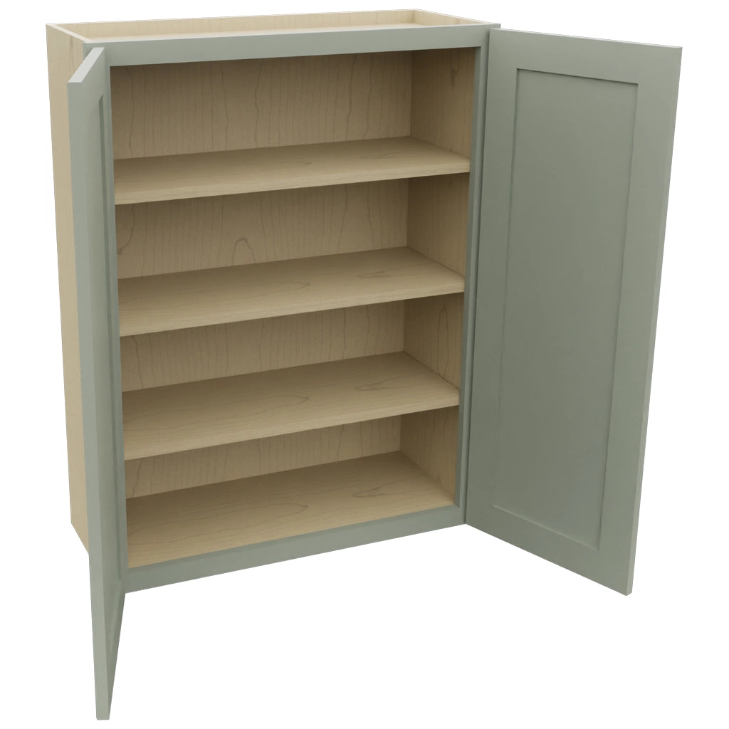Fabuwood Galaxy Pistachio Green W3039 Wall Standard Cabinet, Open View